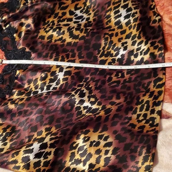 Y2K Victoria's Secret Leopard Print Crop‎ Slip Top Camisole Lace Bodice  Large - Picture 11 of 11